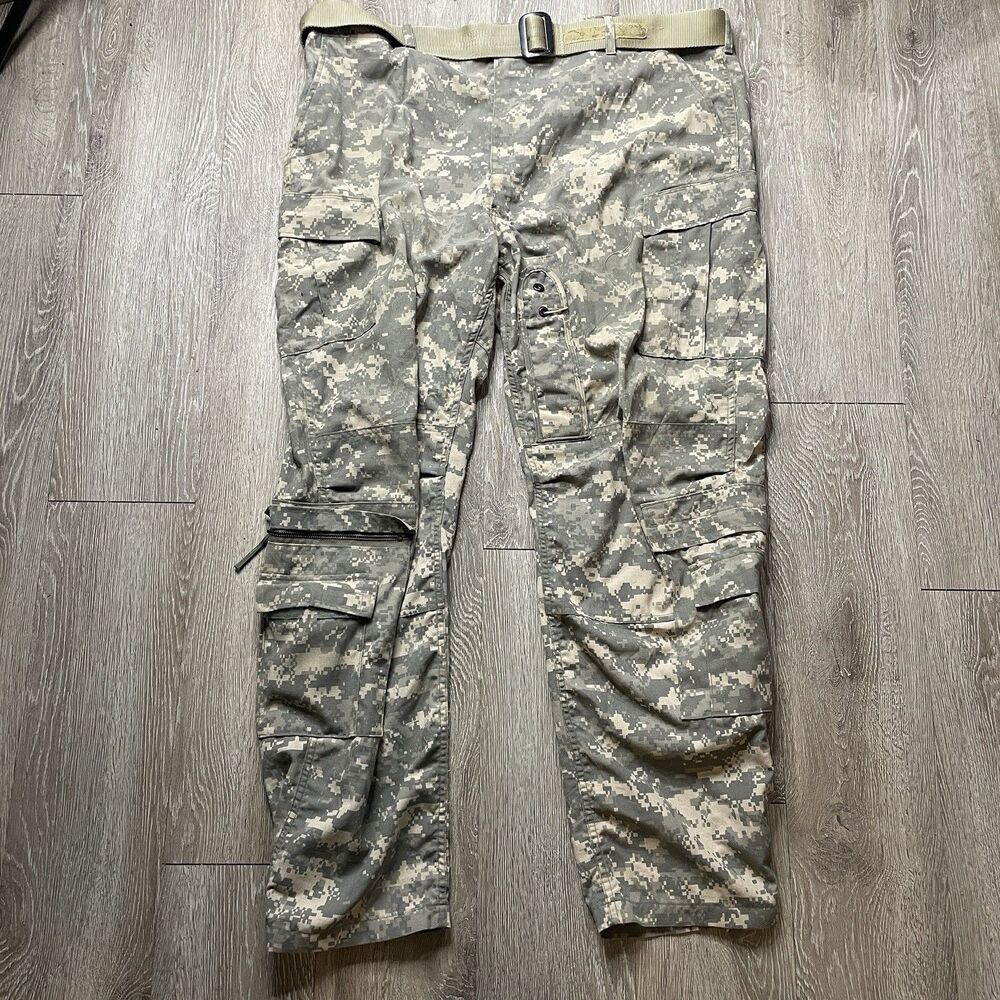 Military Style Cargo Pants Camo Digital Camouflage Tactical Aircrew Trousers 2XL